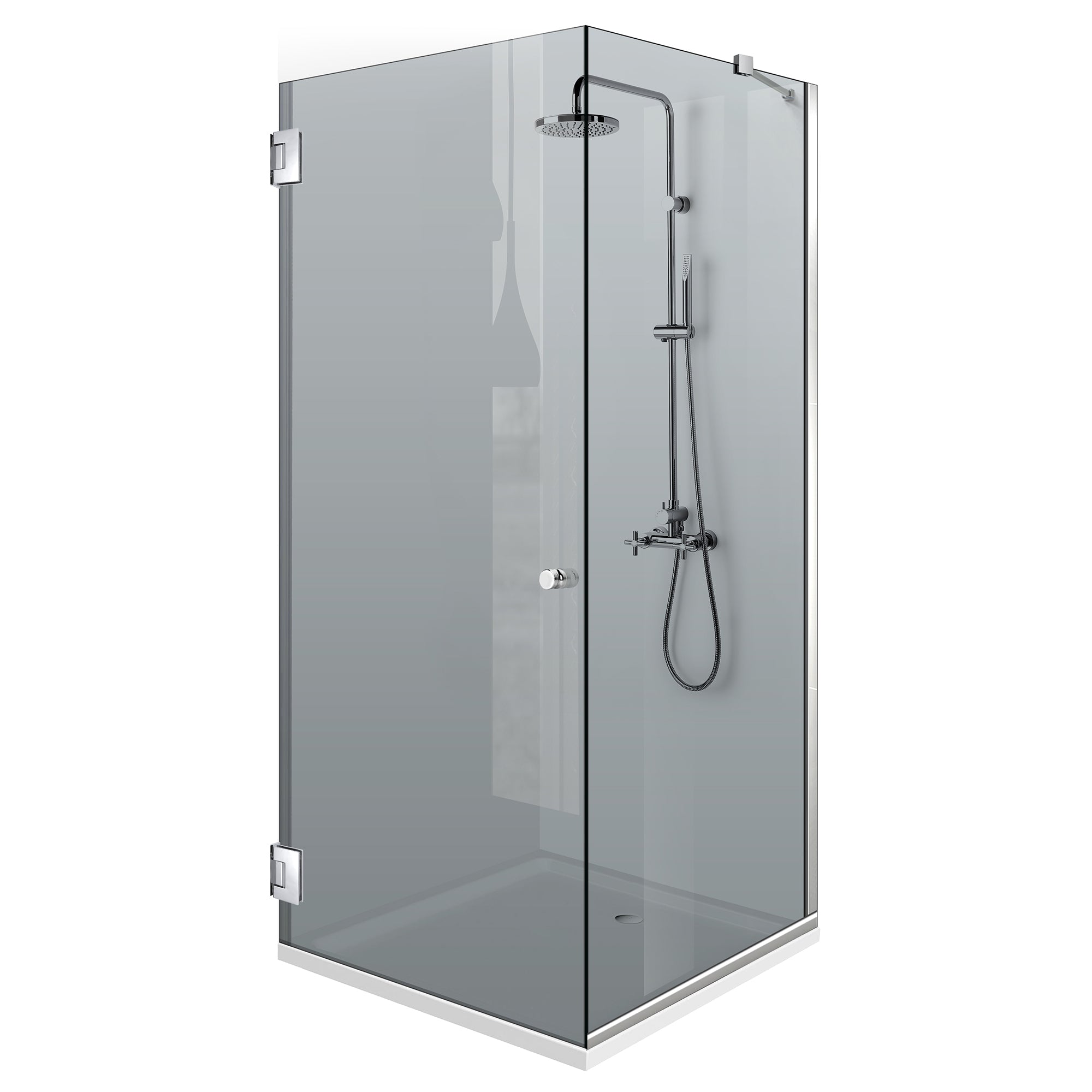 Shower enclosure with swing door #Grey