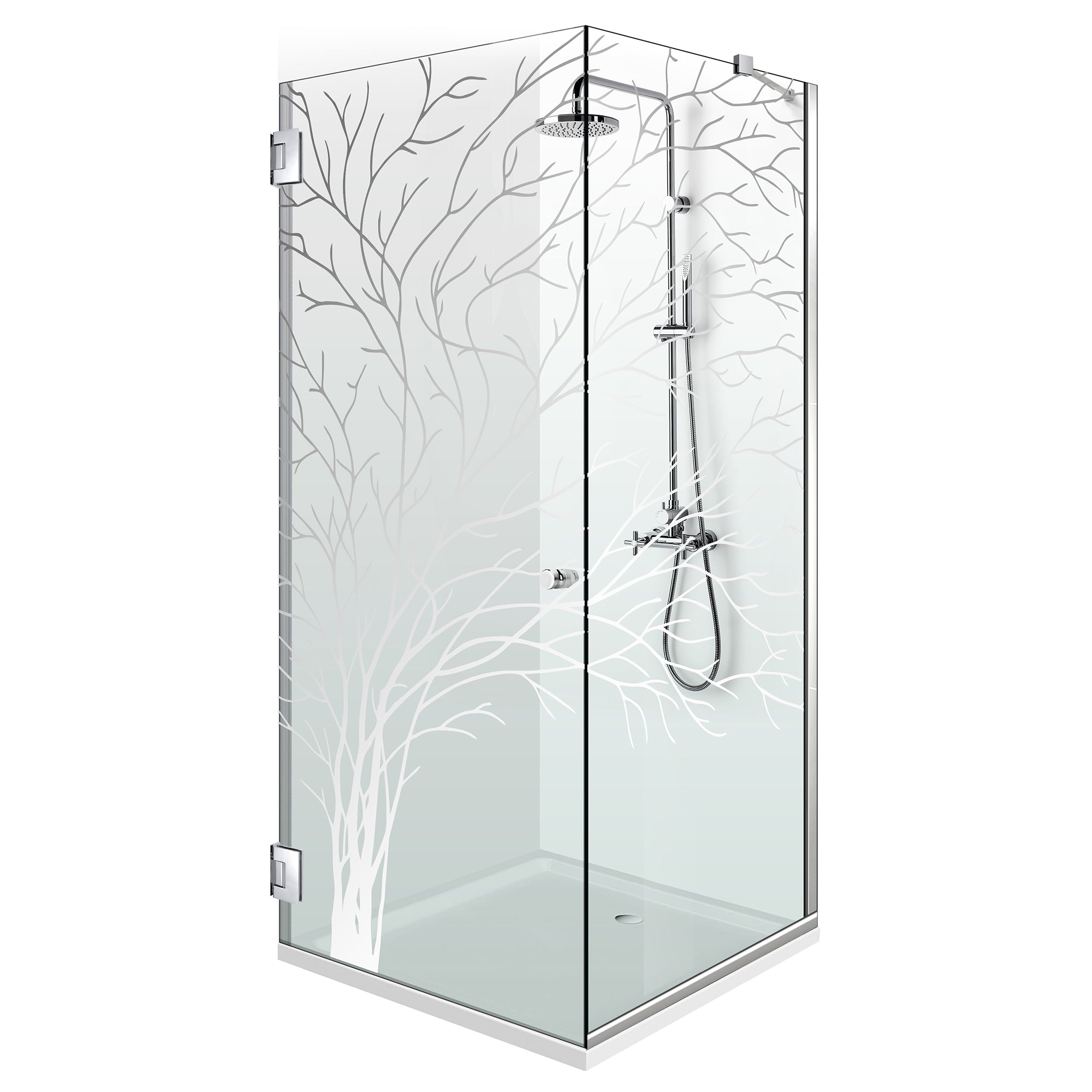 Shower enclosure with swing door #Clear
