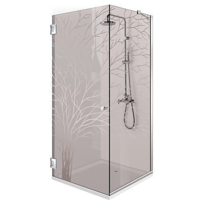 Shower enclosure with swing door #Bronze