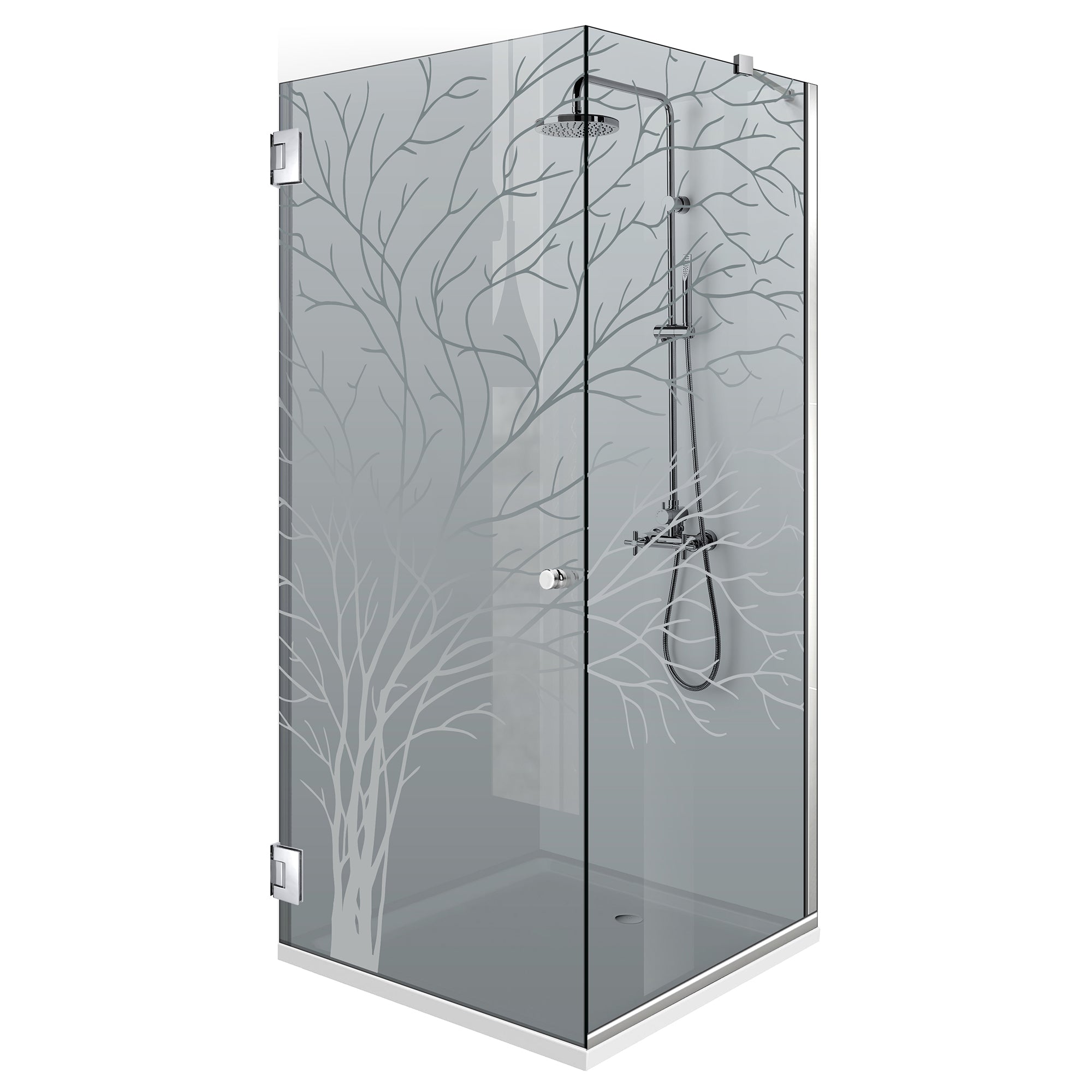 Shower enclosure with swing door #Grey