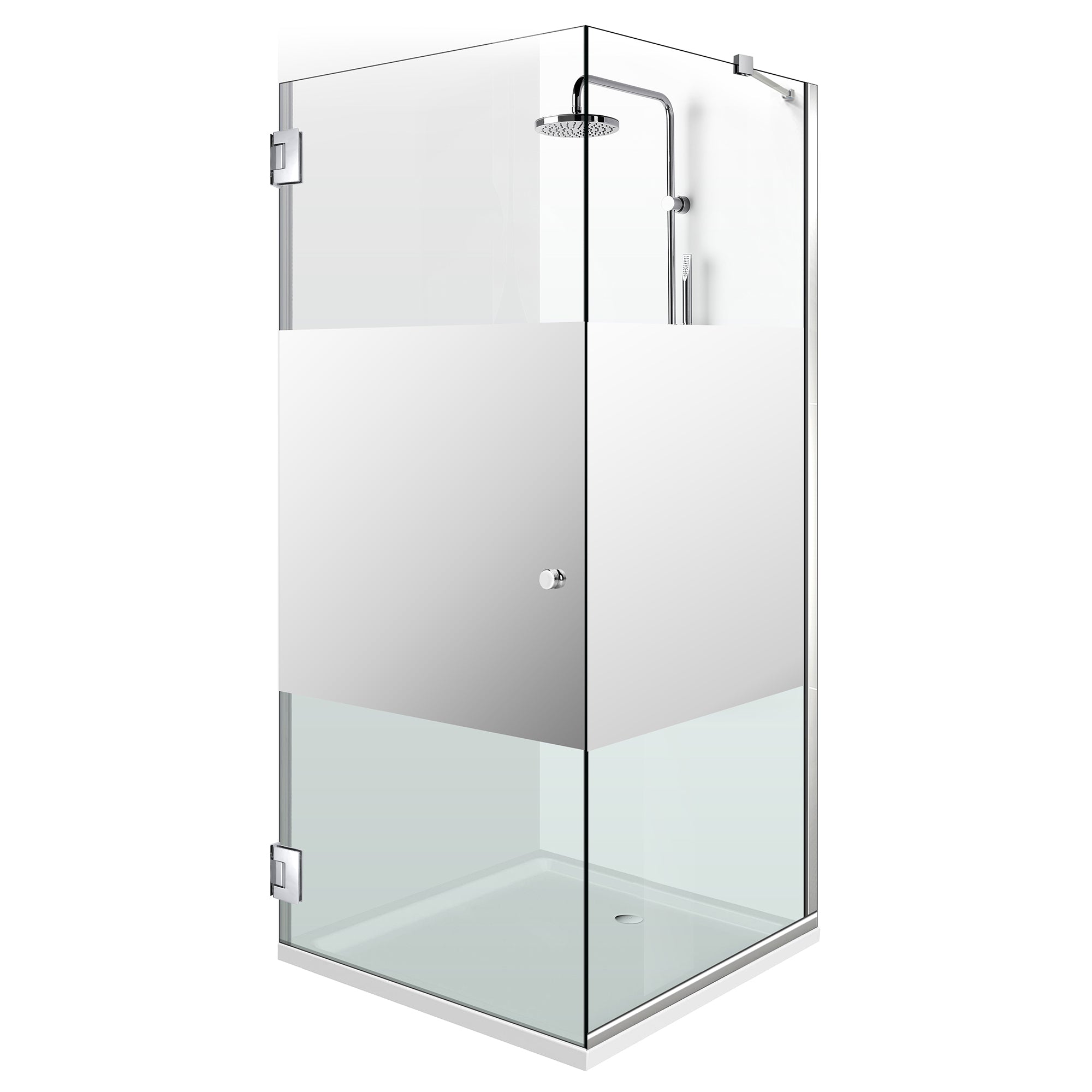Shower enclosure with swing door #Clear