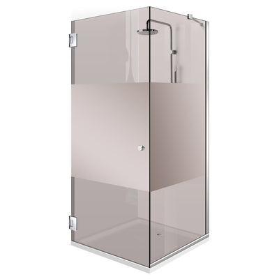 Shower enclosure with swing door #Bronze