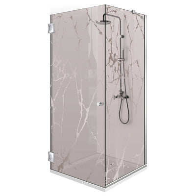 Shower enclosure with swing door #Bronze