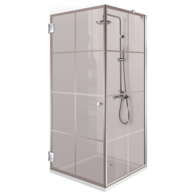 Shower enclosure with swing door #Bronze