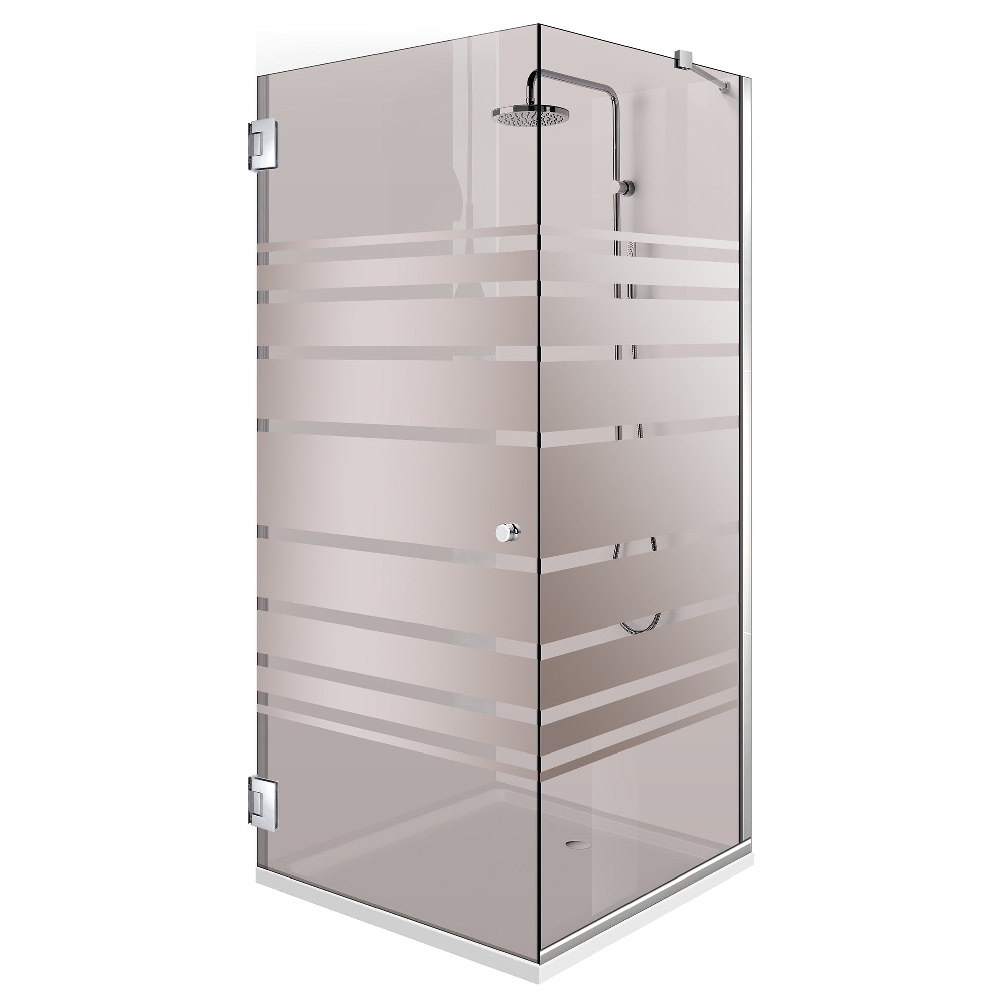 Shower enclosure with swing door #Bronze