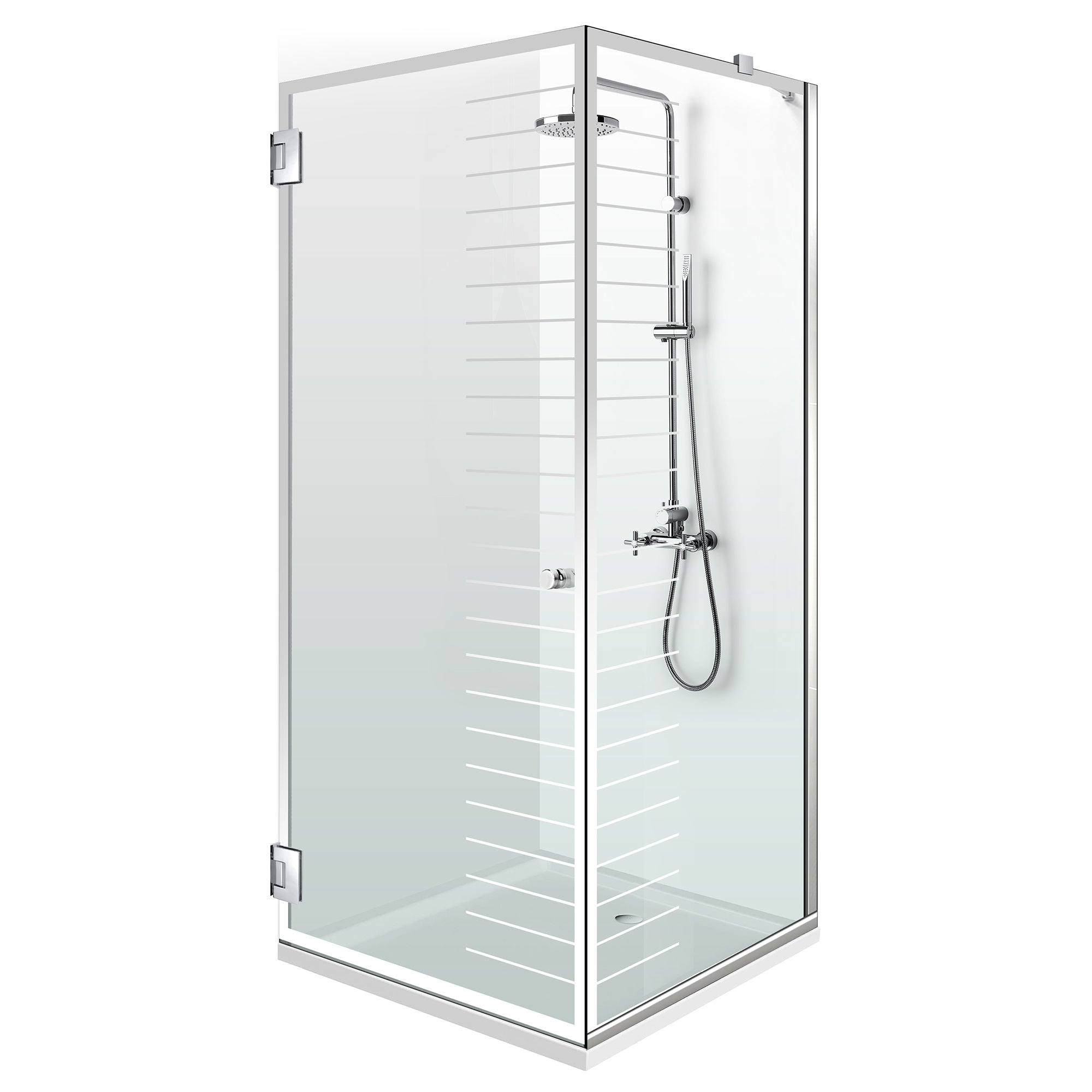 Shower enclosure with swing door #Clear