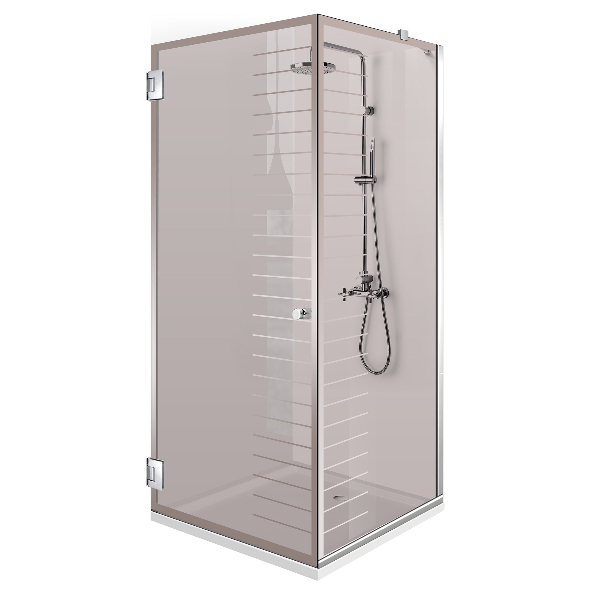 Shower enclosure with swing door #Bronze