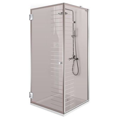 Shower enclosure with swing door #Bronze