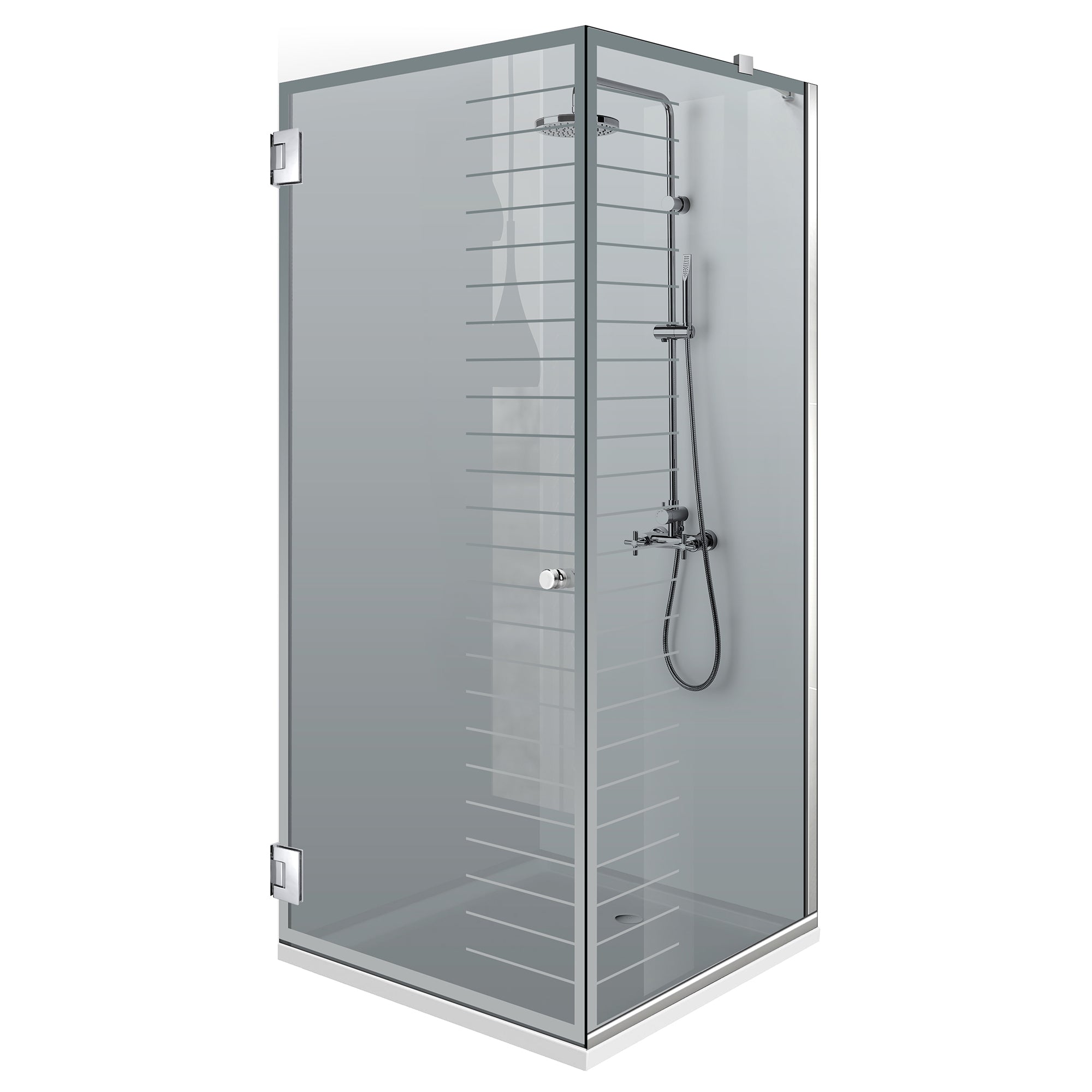 Shower enclosure with swing door #Grey