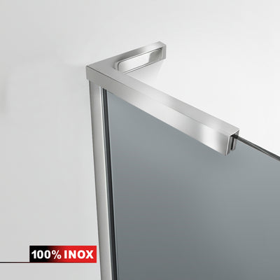 Paravan dus Walk-in, Perete dus Inox, #Gri #Szürke